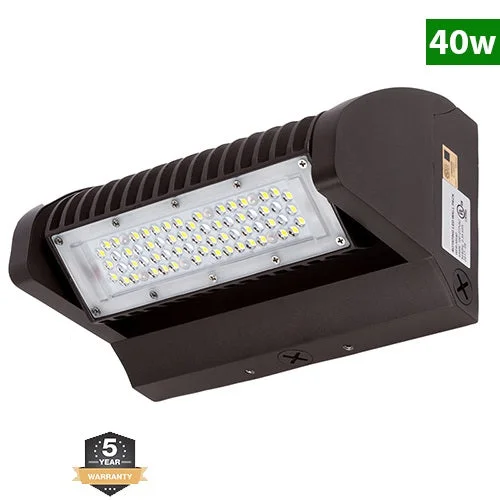 Industrial Task Lighting for Precision WorkstationsLED Rotatable Wall Pack, 40W, 5000K, 5,000 Lumens