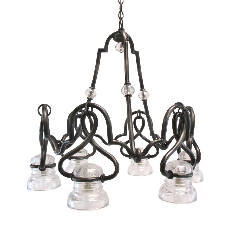 Kalco Lighting 2738VI Darlington Collection Six Light Chandelier in Vintage Iron Finish Kalco Lighting 2738VI Darlington Collection Six Light Chandelier in Vintage Iron Finish