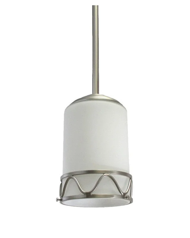 Epiphany Lighting 100640 BN One Light Mini Pendant in Brushed Nickel Finish