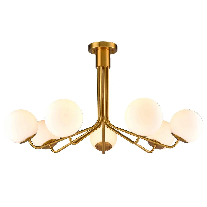 Explosion - Proof Industrial Lighting for Hazardous LocationsFlavie Mid-Century Modern Semi Flush Mount Globe Ceiling Light Explosion - Proof Industrial Lighting for Hazardous LocationsFlavie Mid-Century Modern Semi Flush Mount Globe Ceiling Light