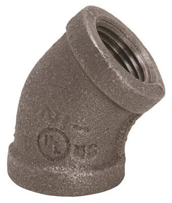 Proplus Black Malleable 45 Degree Elbow' 1/2 In.