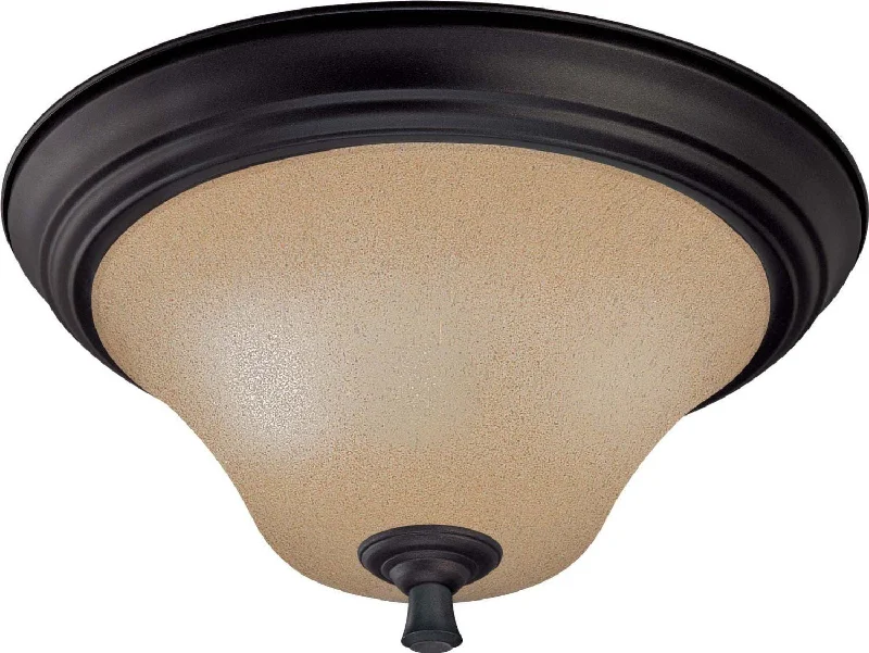Nuvo Lighting 60-1726 Dakota Collection Two Light Flush Ceiling Mount in Mountain Lodge Bronze Finish Nuvo Lighting 60-1726 Dakota Collection Two Light Flush Ceiling Mount in Mountain Lodge Bronze Finish