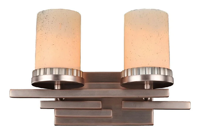 Kalco Lighting 2872BR Brandon Collection Two Light Bath Vanity Wall Sconce in Brushed Bronze Finish Kalco Lighting 2872BR Brandon Collection Two Light Bath Vanity Wall Sconce in Brushed Bronze Finish