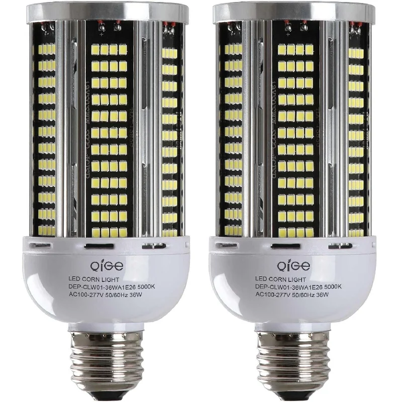 Industrial Lighting with High CRI (Color Rendering Index) for True Color Perception400W Equivalent LED Corn Light Bulb,5040Lumen 5000K 36W with E26 Base, 2Pack Industrial Lighting with High CRI (Color Rendering Index) for True Color Perception400W Equivalent LED Corn Light Bulb,5040Lumen 5000K 36W with E26 Base, 2Pack