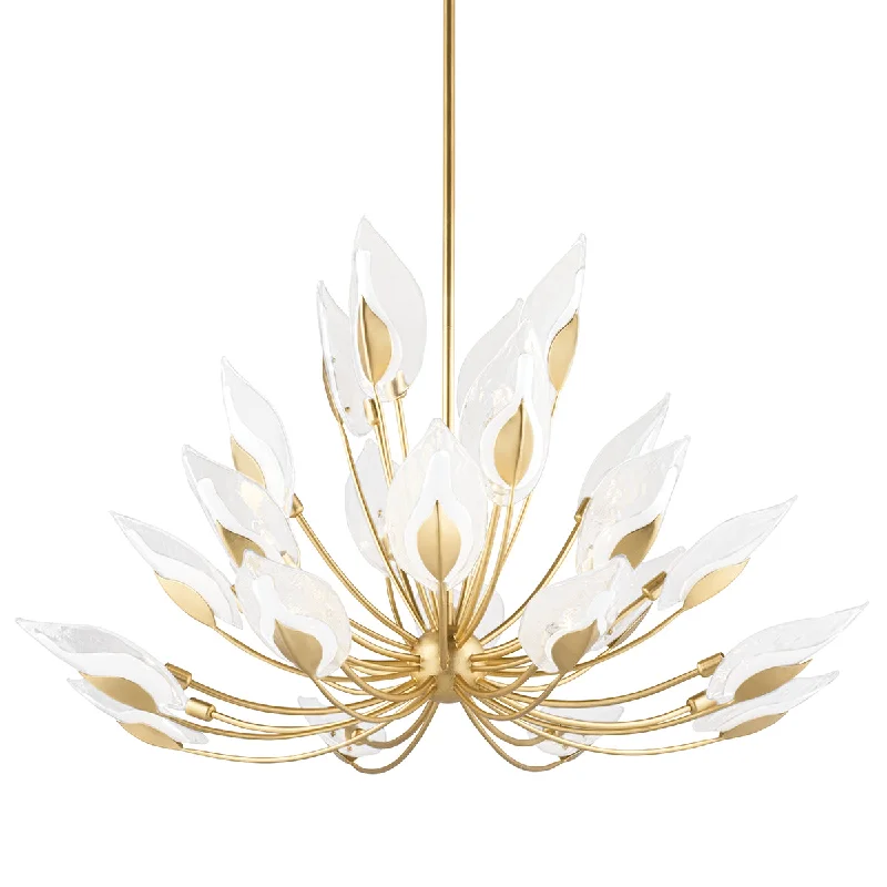 Corrosion - Resistant Industrial Lighting for Coastal FactoriesBlossom 55" 24 Lights Chandelier Gold Finish Corrosion - Resistant Industrial Lighting for Coastal FactoriesBlossom 55" 24 Lights Chandelier Gold Finish