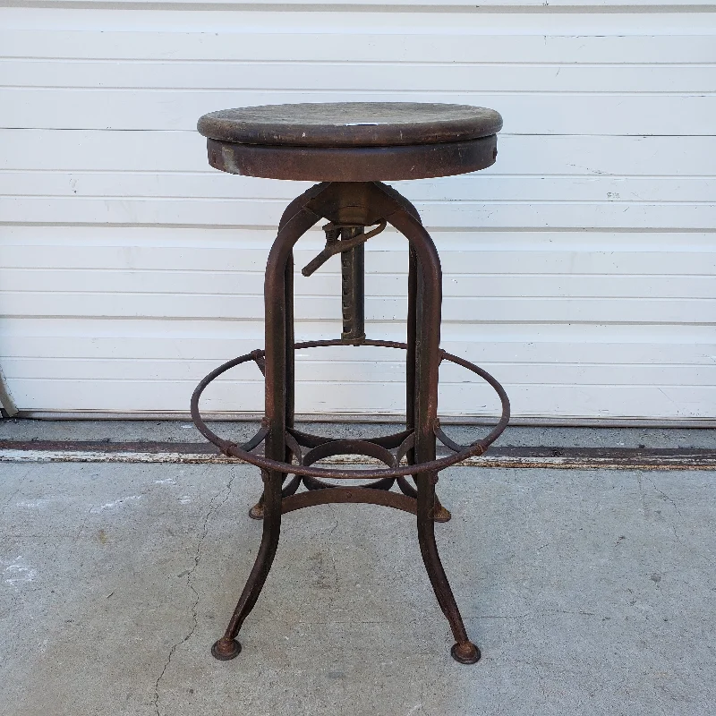 Industrial Lighting for Chemical PlantsToledo Antique Wood Top Bar Stool