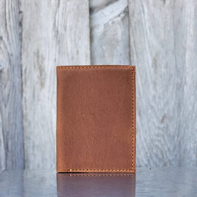 Meraki - Cognac Full Grain Leather Trifold Wallet