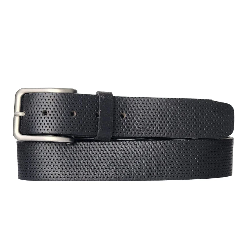 The Matrix Belt - Brown Perforated 100% Full-Grain Leather Belt