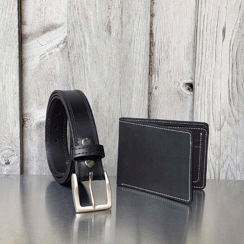 The Milestone Belt + Wallet - Men's Leather Belt and Wallet Gift Set