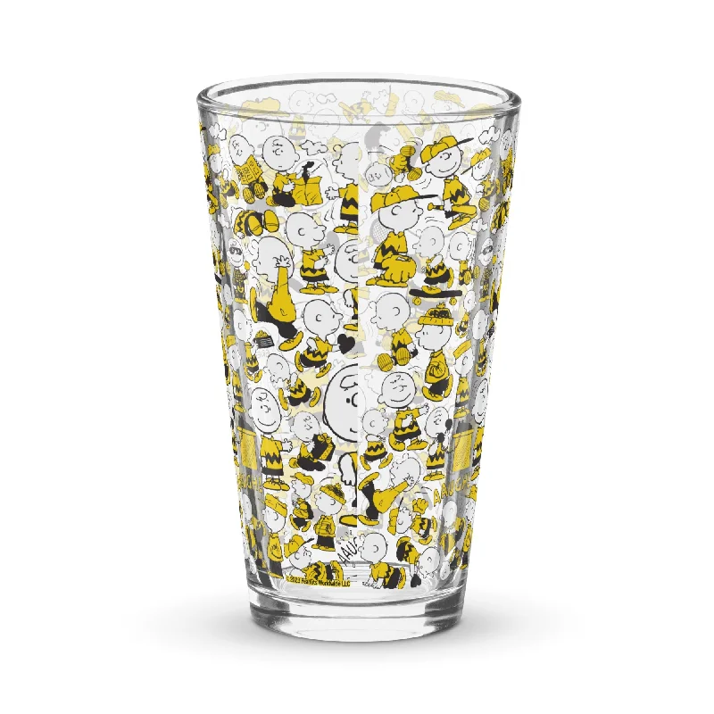 Charlie Brown Pattern Pint Glass