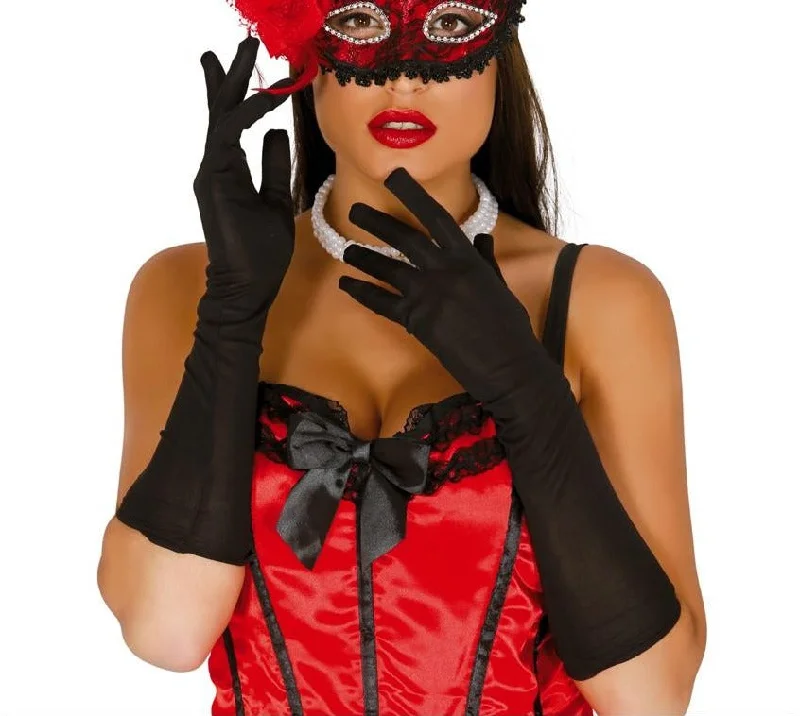 Ladies Long Black Gloves