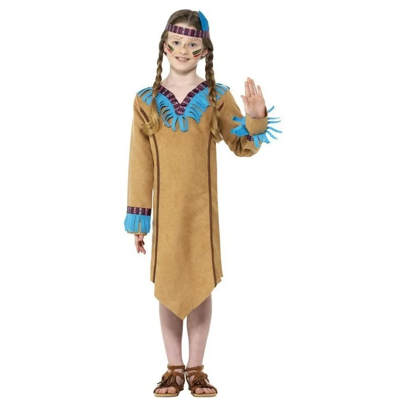 Native American Inspired Girl Costume, Brown