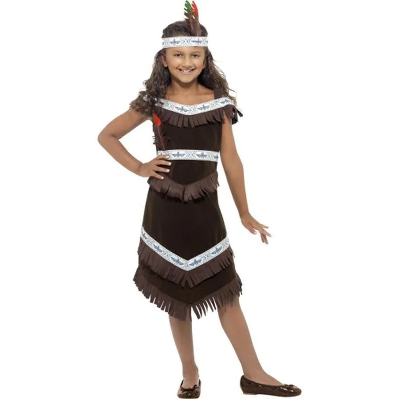 Native American Inspired Girl Costume Fringed Dress