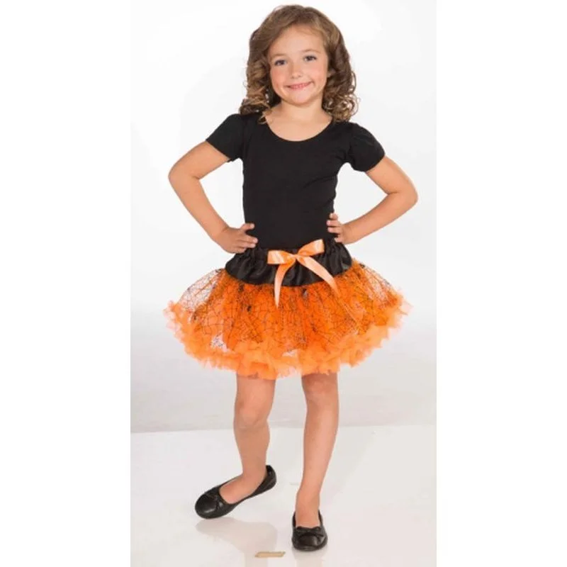 Orange Halloween Tutu Size S