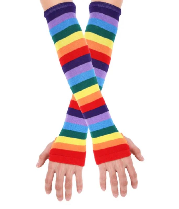 Rainbow Fingerless Gloves