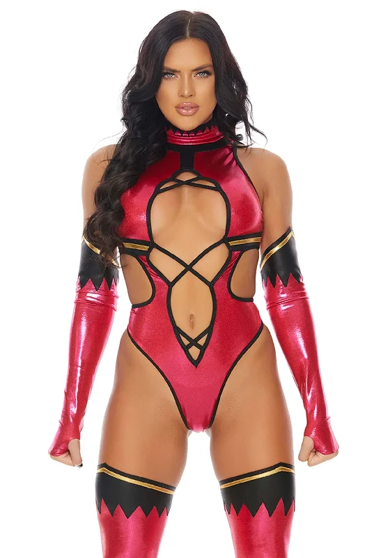 Sexy Women's Pink Video Game Kombat Fighter Costume | Sexy Video Game Costumes