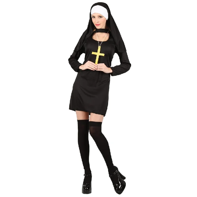 Womens Sexy Nun Fancy Dress Habit Convent Sister Costume