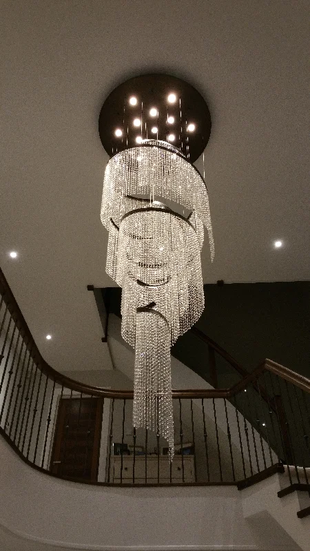 Chandeliers for Low Ceilings to Avoid OvercrowdingLuxurious Crystal Stairwell Chandelier Chandeliers for Low Ceilings to Avoid OvercrowdingLuxurious Crystal Stairwell Chandelier