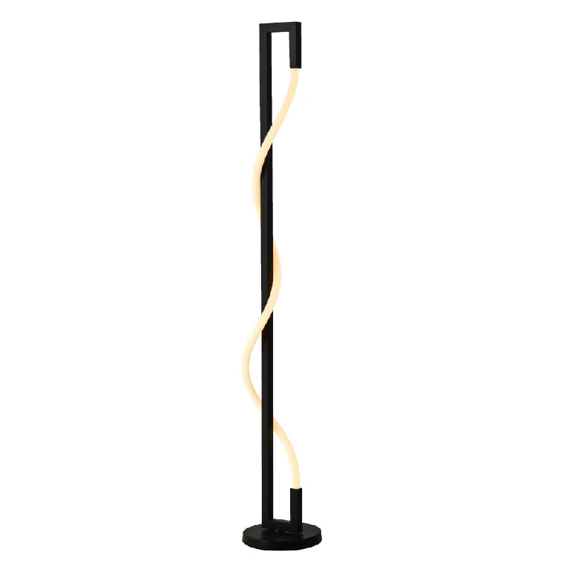 Way Switch Floor Lamp for Multiple Light Intensity LevelsCurval Black LED Silicon Rope Contemporary Floor Lamp Way Switch Floor Lamp for Multiple Light Intensity LevelsCurval Black LED Silicon Rope Contemporary Floor Lamp