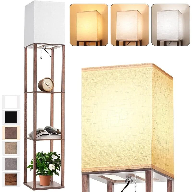 USB Charging Port Floor Lamp for Convenient Device ChargingFloor Lamp with Shelves for Living Room, Shelf Floor Lamp with 3 CCT LED Bulb USB Charging Port Floor Lamp for Convenient Device ChargingFloor Lamp with Shelves for Living Room, Shelf Floor Lamp with 3 CCT LED Bulb