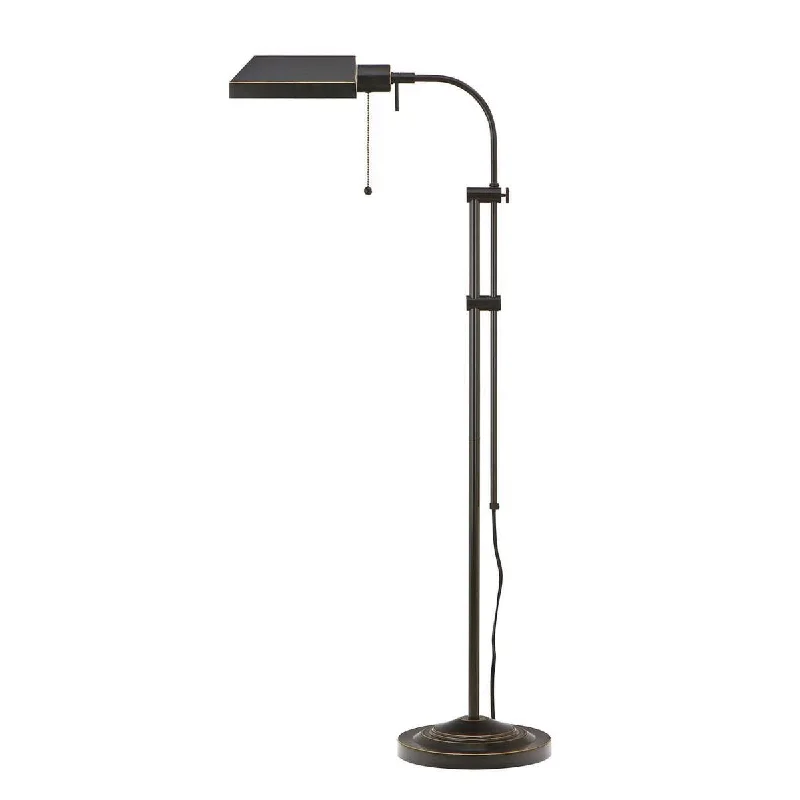 Dimmable Floor Lamp for Adjustable Lighting AmbianceMetal Rectangular Floor Lamp With Adjustable Pole, Black By Benzara Dimmable Floor Lamp for Adjustable Lighting AmbianceMetal Rectangular Floor Lamp With Adjustable Pole, Black By Benzara