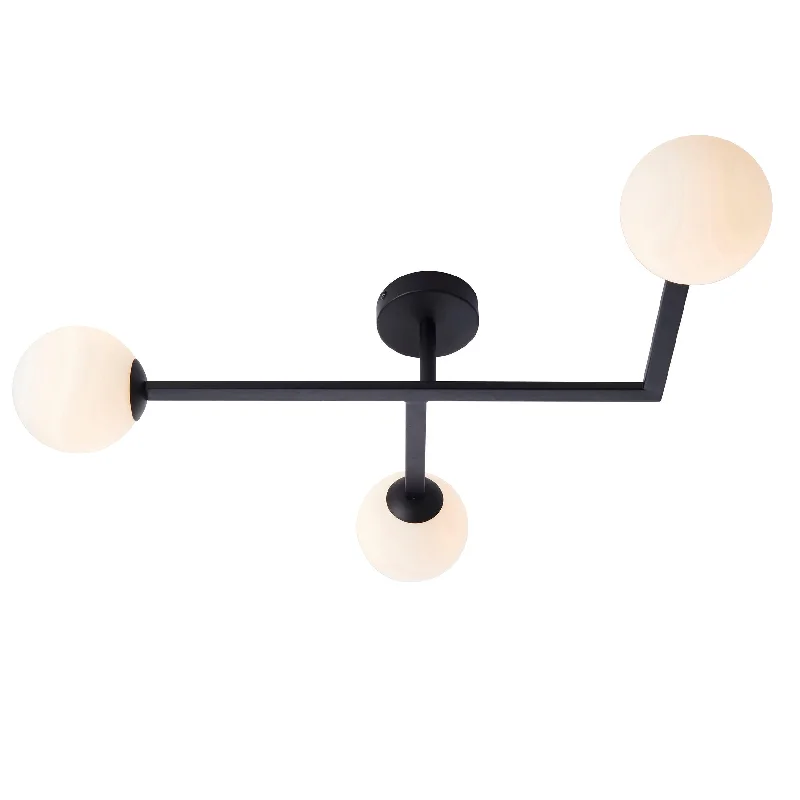 Bohemian Inspired Floor Lamp for Eclectic Home DecorPrendle Black 3 Light Bathroom Semi-Flush - Opal Shades Bohemian Inspired Floor Lamp for Eclectic Home DecorPrendle Black 3 Light Bathroom Semi-Flush - Opal Shades