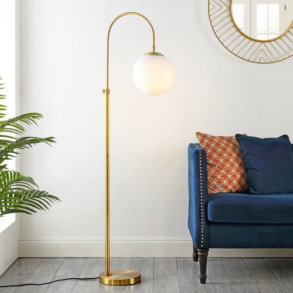 Glass Floor Lamp with Frosted Shades for Soft Diffused LightSafavieh Hamil Floor Lamp - Brass Gold Glass Floor Lamp with Frosted Shades for Soft Diffused LightSafavieh Hamil Floor Lamp - Brass Gold