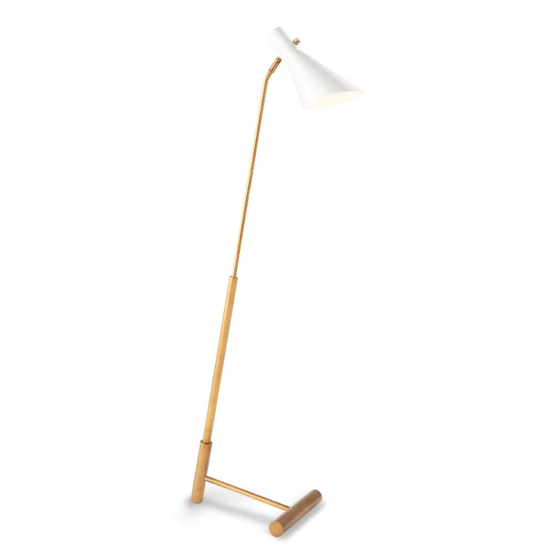 Modern Minimalist Floor Lamp for Contemporary Living RoomsSpyder Floor Lamp Spyder Floor Lamp White and Natural Brass By Regina Andrew Modern Minimalist Floor Lamp for Contemporary Living RoomsSpyder Floor Lamp Spyder Floor Lamp White and Natural Brass By Regina Andrew