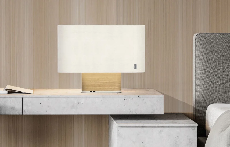 leather table lamps with a distressed texture for a rugged charmPablo Designs Belmont Table Lamp in White